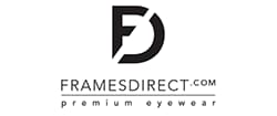 logo di frames direct dot com premium eyeware
